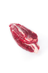 Fresh Raw Beef Roast Cut Display on White Background for Cooking and Culinary Use