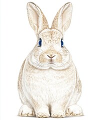 Fototapeta premium Adorable Bunny: A charming rabbit with fluffy fur and expressive eyes, its poised posture emanates both innocence and playful energy.