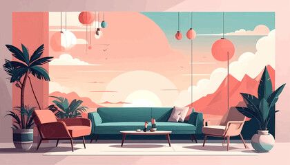 Event invitation card vector, minimal style