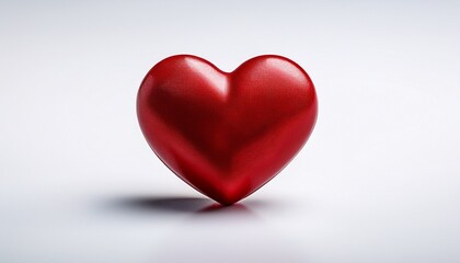 Fototapeta premium red heart isolated on white background