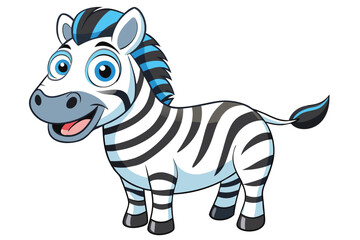 Vector of cartoon zebra illustration.