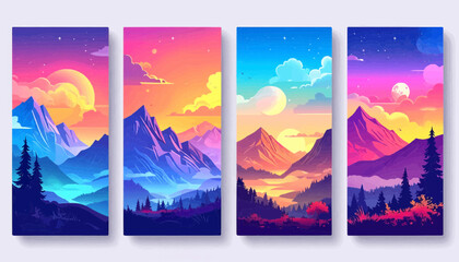 Social media story template vector, transparent background