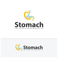 Obraz premium Stomach logo vector. Simple vector logo design for medical human health.
