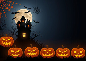 Halloween-themed images featuring pumpkins, perfect for advertisements, greeting cards, or festive designs