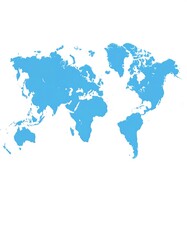 Obraz premium Simple world map