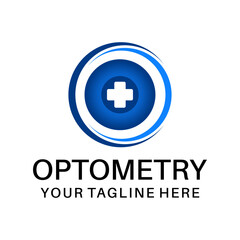 Fototapeta premium Optometry logo vector illustration template. Simple letter with circle shape