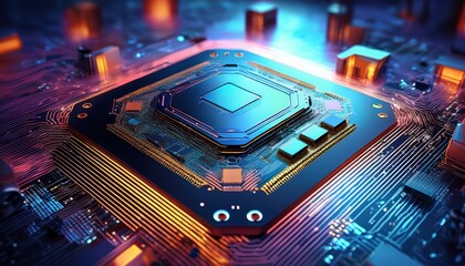 next gen microchip with embedded ai cores future ai tech semiconductor technology ai hardware