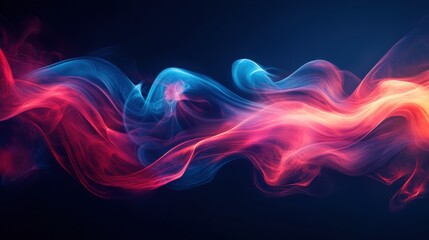 Fototapeta premium A vibrant abstract image featuring flowing swirls of blue and red colors, creating a dynamic and energetic visual effect.