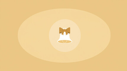 Minimalist Illustration of a Single Bell