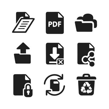 File management icon set vector
