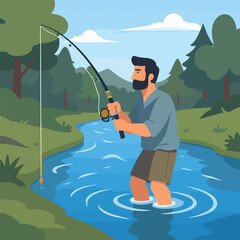 Fly Fishing in the River