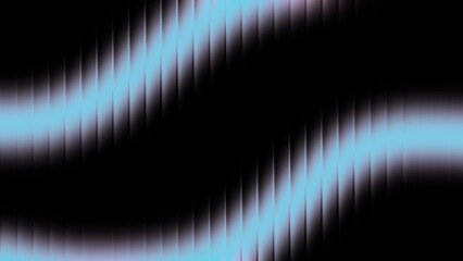 Abstract Wavy Pale Blue Pattern on Black Background
