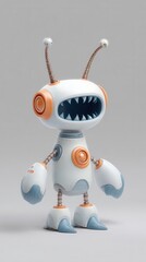 Playful Exaggerated Robot Toy Design for Creative Projects and Fun Character Illustration