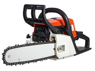 Fototapeta premium chainsaw isolated on white background