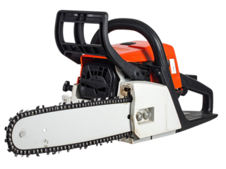 chainsaw isolated on white background