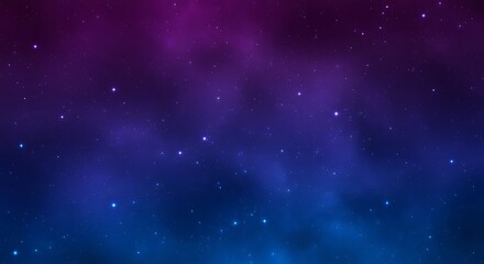 Obraz premium Galaxy-inspired gradient texture with deep purple, blue, and glowing starlike specks for dreamy cosmic abstract backgrounds