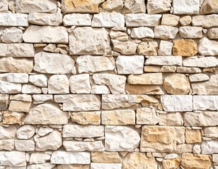 Fototapeta premium Beige and white stone wall texture