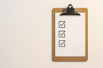 Minimal Clipboard Checklist — To-Do List with Check Marks