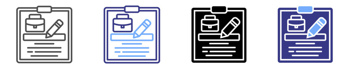Job Application Icon Sheet Multiple Stye 