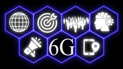 Futuristic 6g technology with connected global communication and digital innovation - Powered by Adobe