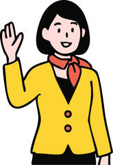 woman flight attendant