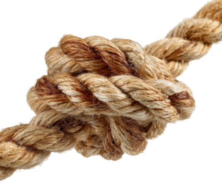 Knot tying techniques workshop instructional video isolated on transparent background