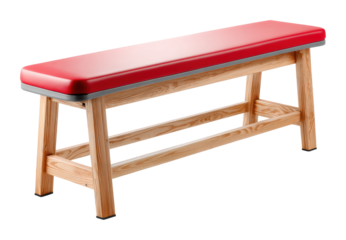 Gym workout bench fitness center furniture modern side view training isolated on transparent background