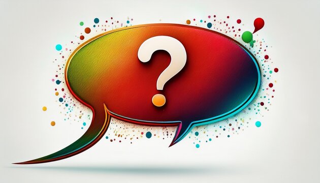 question mark speech bubble isolated on white background