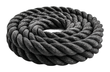 Rope coiling technique workshop instructional isolated on transparent background