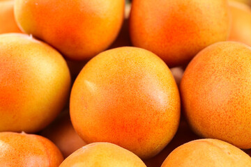 Fresh Ripe Apricots Close-up - Vibrant Orange Stone Fruit Background