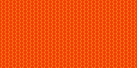 Seamless honeycombs form a vibrant orange and yellow geometric pattern, a textured hexagonal backdrop illustration