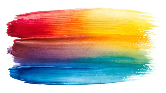 Vibrant watercolor brush stroke blends fiery red to cool blue, perfect for creative projects