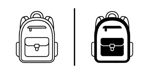 Backpack Illustration: A minimalist vector illustration showcases the essential features of a modern backpack, with a focus on its functionality and style.