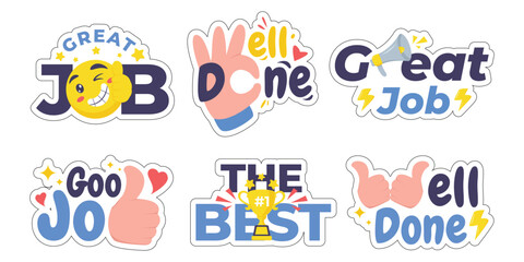 Cute great job sticker design