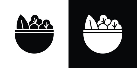 Salad icon flat design. Eps 10