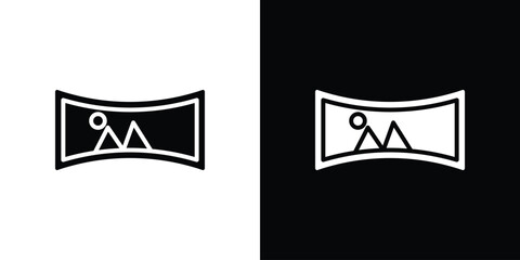 Panoramic icon flat design. Eps 10