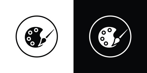 Palette icon flat design. Eps 10