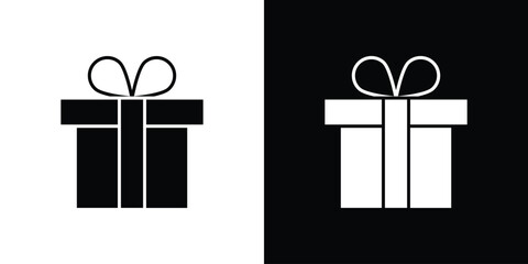 Gift icon flat design. Eps 10
