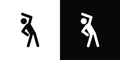 Fitness exercise icon flat design. Eps 10