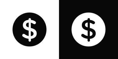 Dollar icon flat design. Eps 10