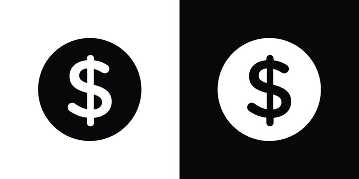Dollar icon flat design. Eps 10