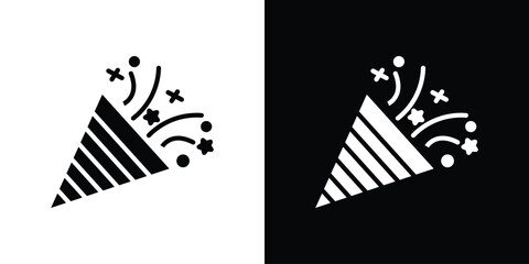 Confetti icon flat design. Eps 10