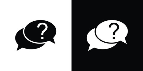 Comment question icon flat design. Eps 10