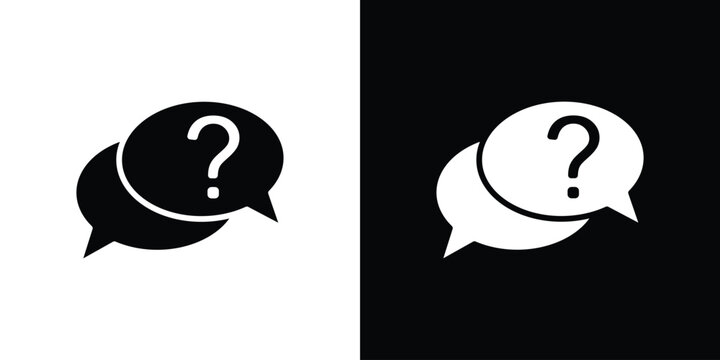 Comment question icon flat design. Eps 10