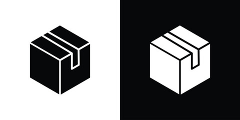 Box icon flat design. Eps 10