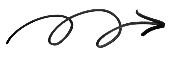 grunge doddle black arrows isolate on ransparent background,scribble arrows marker,Design template or mockup,hand drawn vector illustration of a brush	