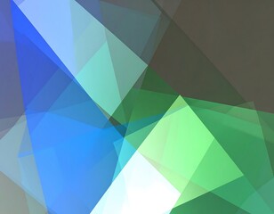 Obraz premium Abstract geometric pattern of overlapping triangles and squares in vibrant colors