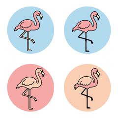 Fototapeta premium Flamingo Icons