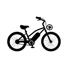 Naklejka premium Illustration of an electric bicycle, offering an ecofriendly and sustainable mode of transportation for commuting