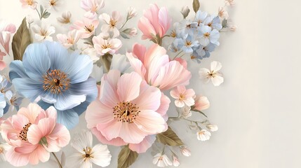 Soft pastel floral arrangement